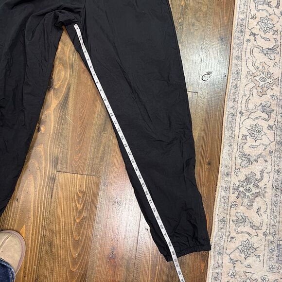 Vtg 90s Nike Men's Black Track Pants Swoosh Ankle Zip Size Med White Tag - Picture 4 of 6